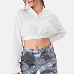 Adika Glyde Front Zip Cropped Top